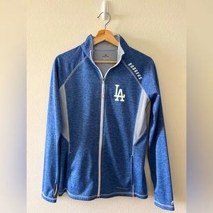 Majestic Los Angeles Dodgers Women’s Size M Blue White Full Zip Sweatshirt